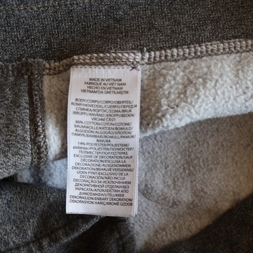 Polo Ralph Lauren Mens Fleece Sweatpants Size M Gray Drawstring Hem Pants